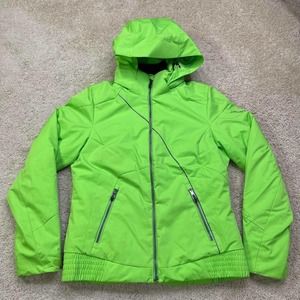 SPYDER Women's Green winter Jacket Size 8 Snowboard Full Zip Skiing